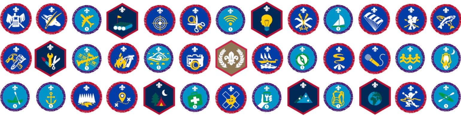 Scouts badges collage